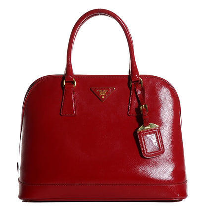 Prada Saffiano Vernice Open Promenade Tote Rosso 10 of 18