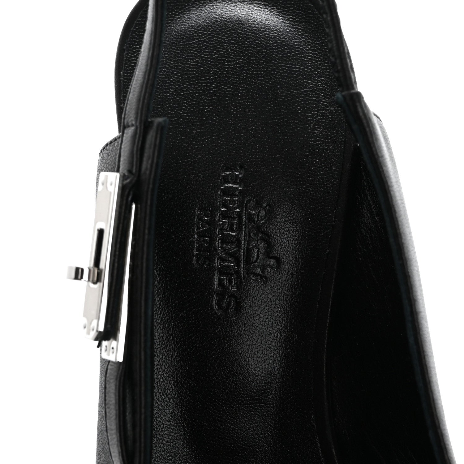 Hermes Nappa Lover 80 Slingback Pumps 36 Black 7 of 9