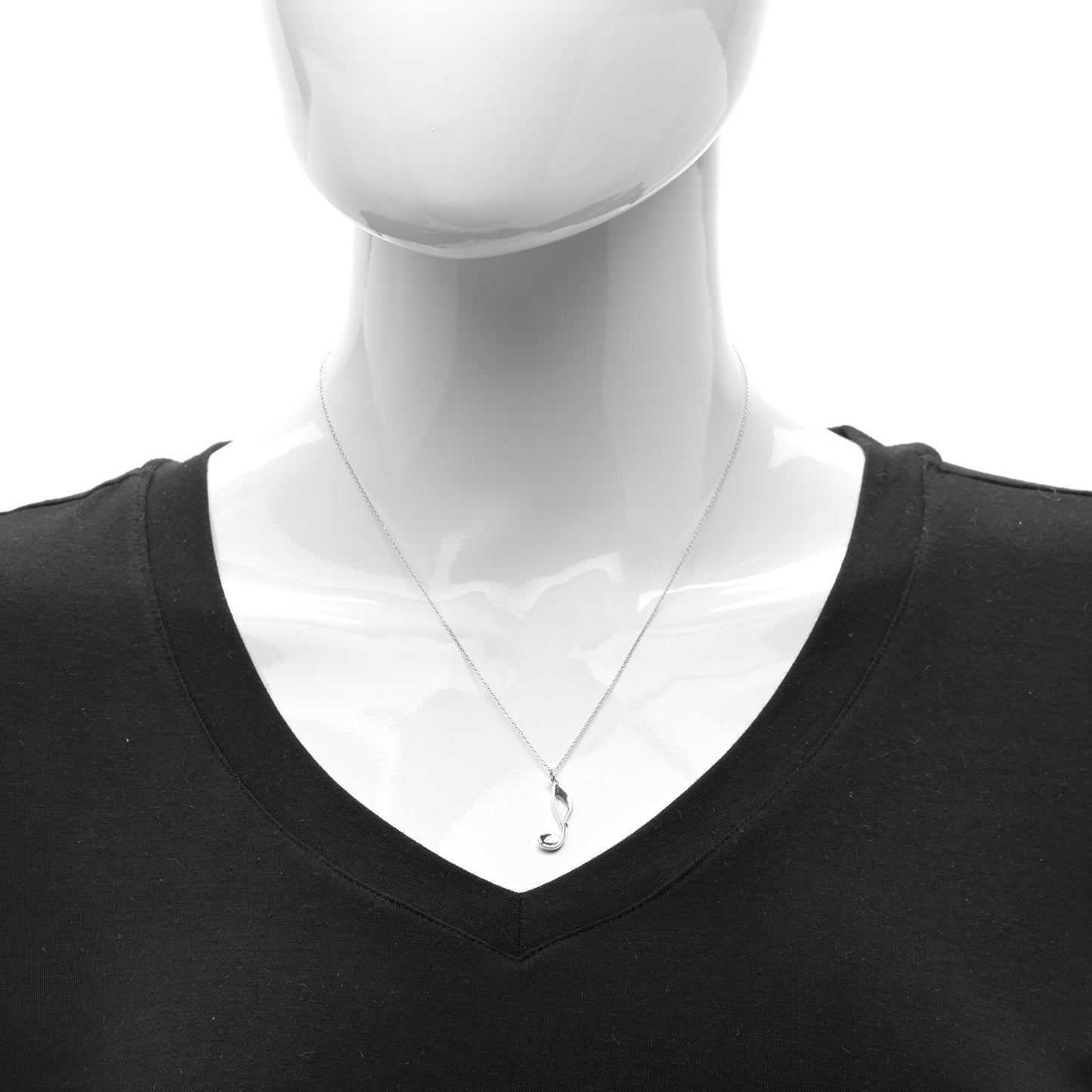 Sterling Silver Paloma's Graffiti Music Note Pendant Necklace