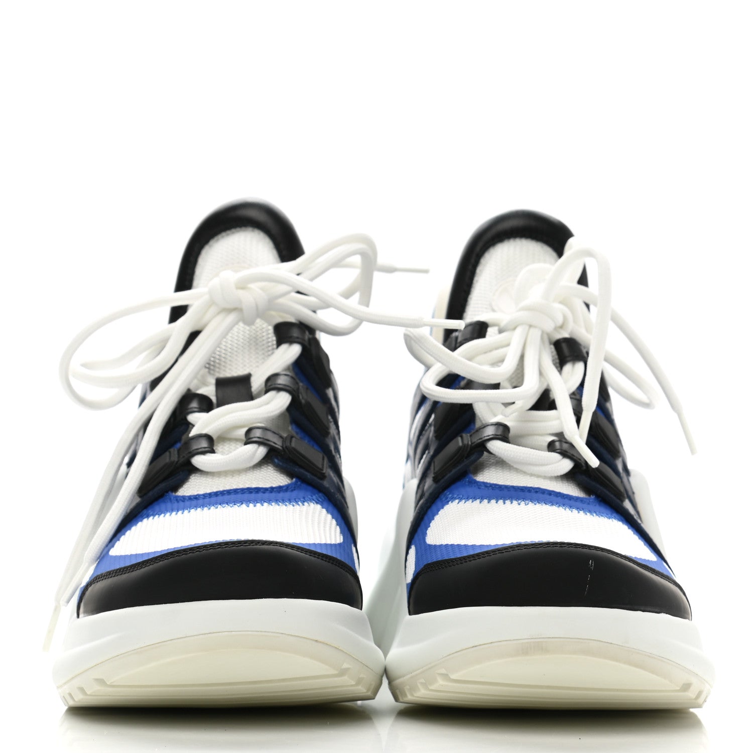 Louis Vuitton Calfskin Technical Nylon LV Archlight Sneakers 38 Blue Roi 2 of 10
