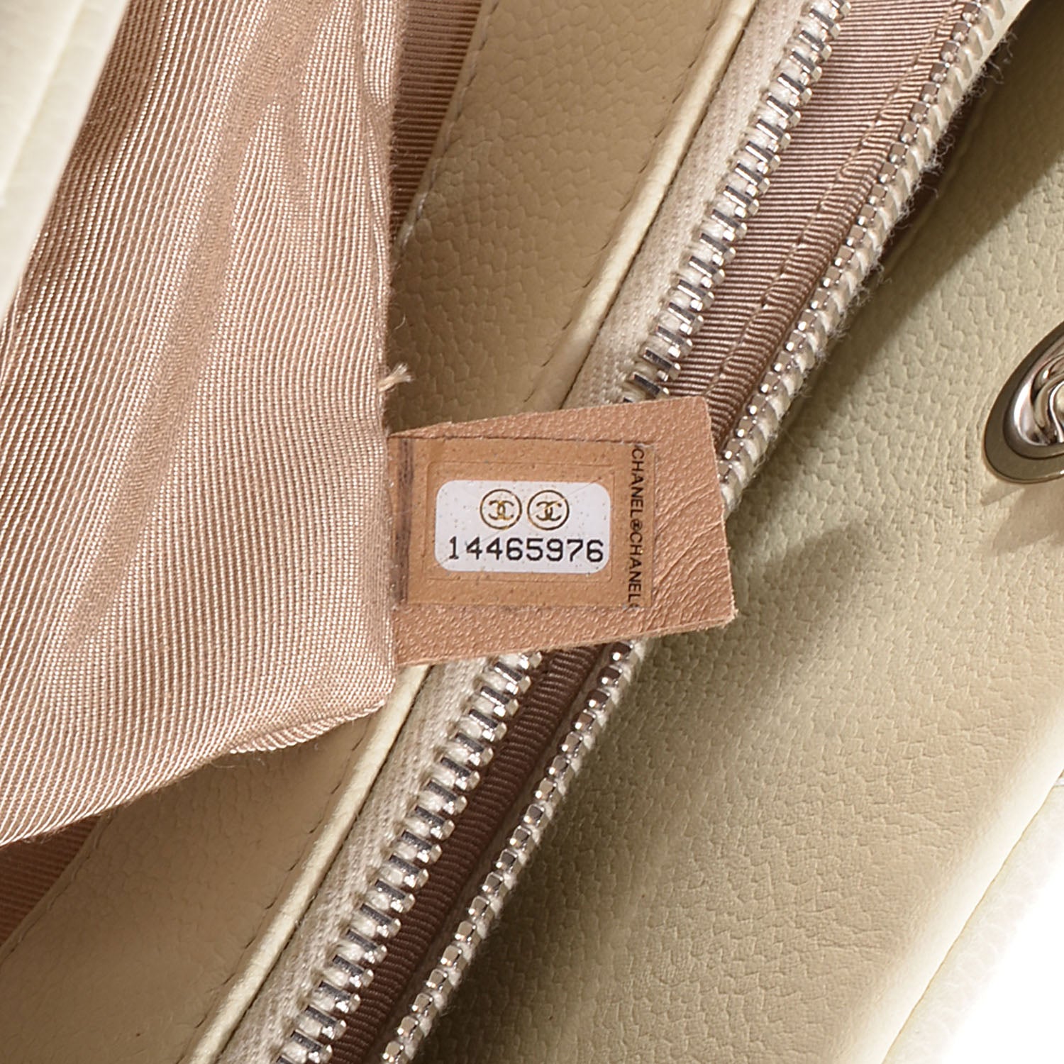 Chanel Caviar CC Timeless Soft Tote Off White 7 of 7