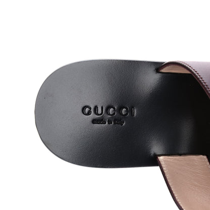 Gucci Calfskin GG Marmont Thong Sandals 37.5 Vintage Bordeaux 7 of 8