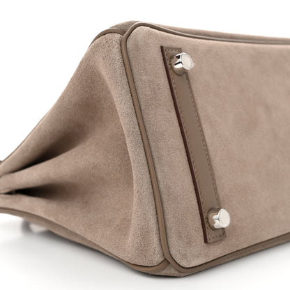 Hermes Veau Doblis Swift Grizzly Birkin 25 Etoupe 8 of 10