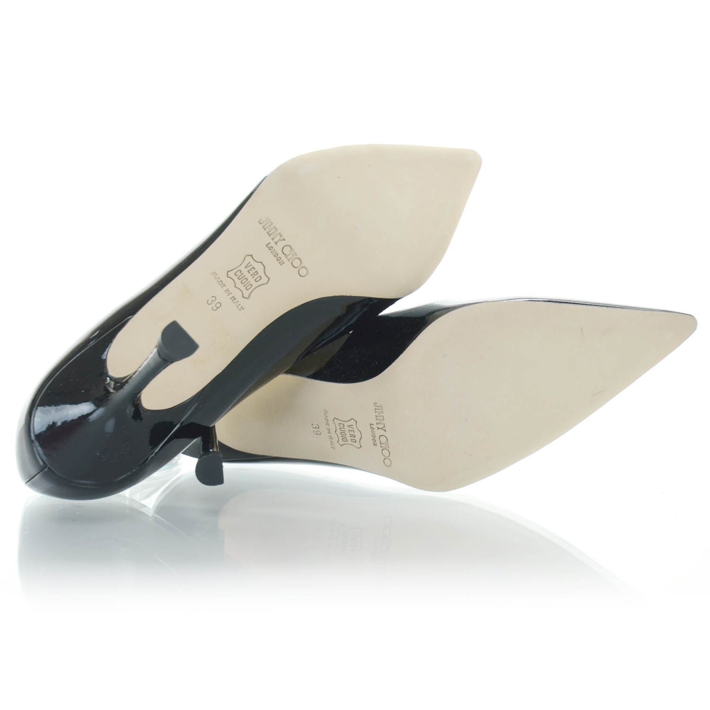 Patent Leather Heels 39 Black