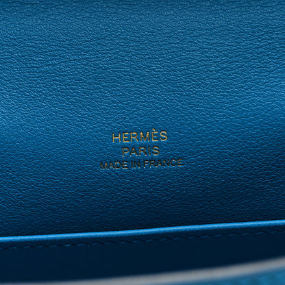 Hermes Swift Kelly Pochette Clutch Bleu Frida 5 of 9