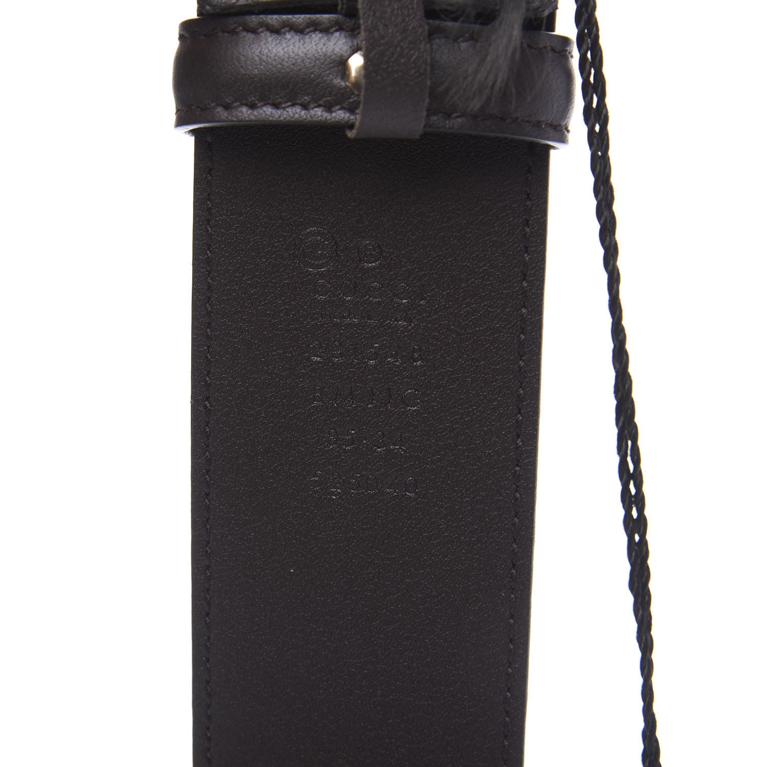 Gucci Soft Microguccissima Margaux Calfskin Belt 85 34 Testa di Moro 6 of 6