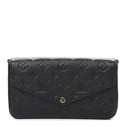 Louis Vuitton Empreinte Pochette Felicie Chain Wallet Black 1 of 8