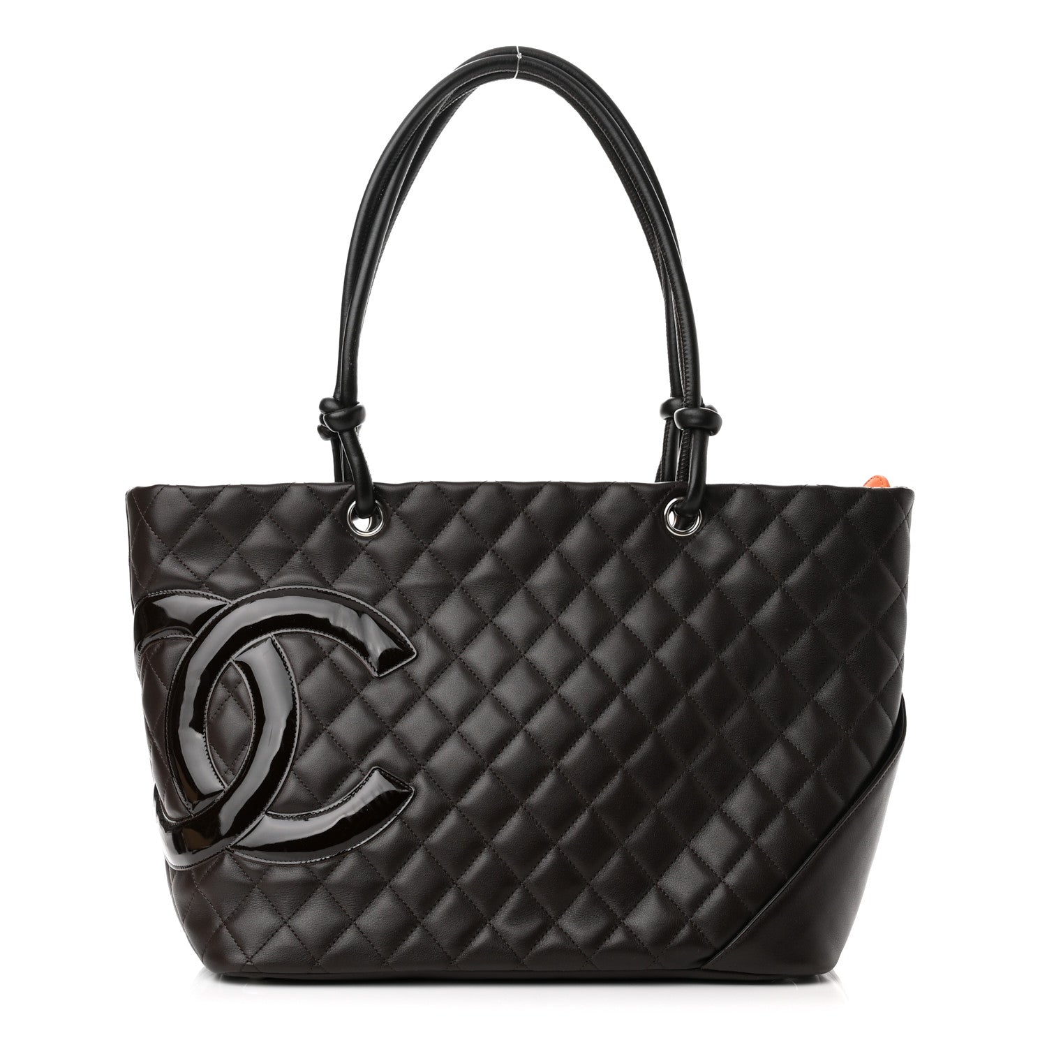 Chanel Calfskin Quilted Large Cambon Tote Brown 1 of 10