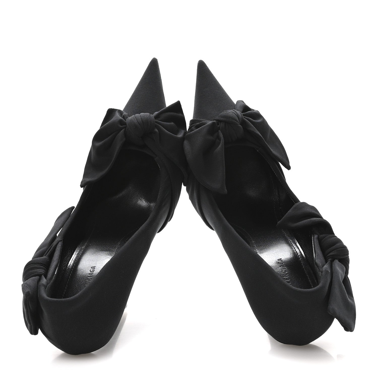 Balenciaga Stretch Cupro Nylon Jersey Knife Knot 110mm Pumps 36