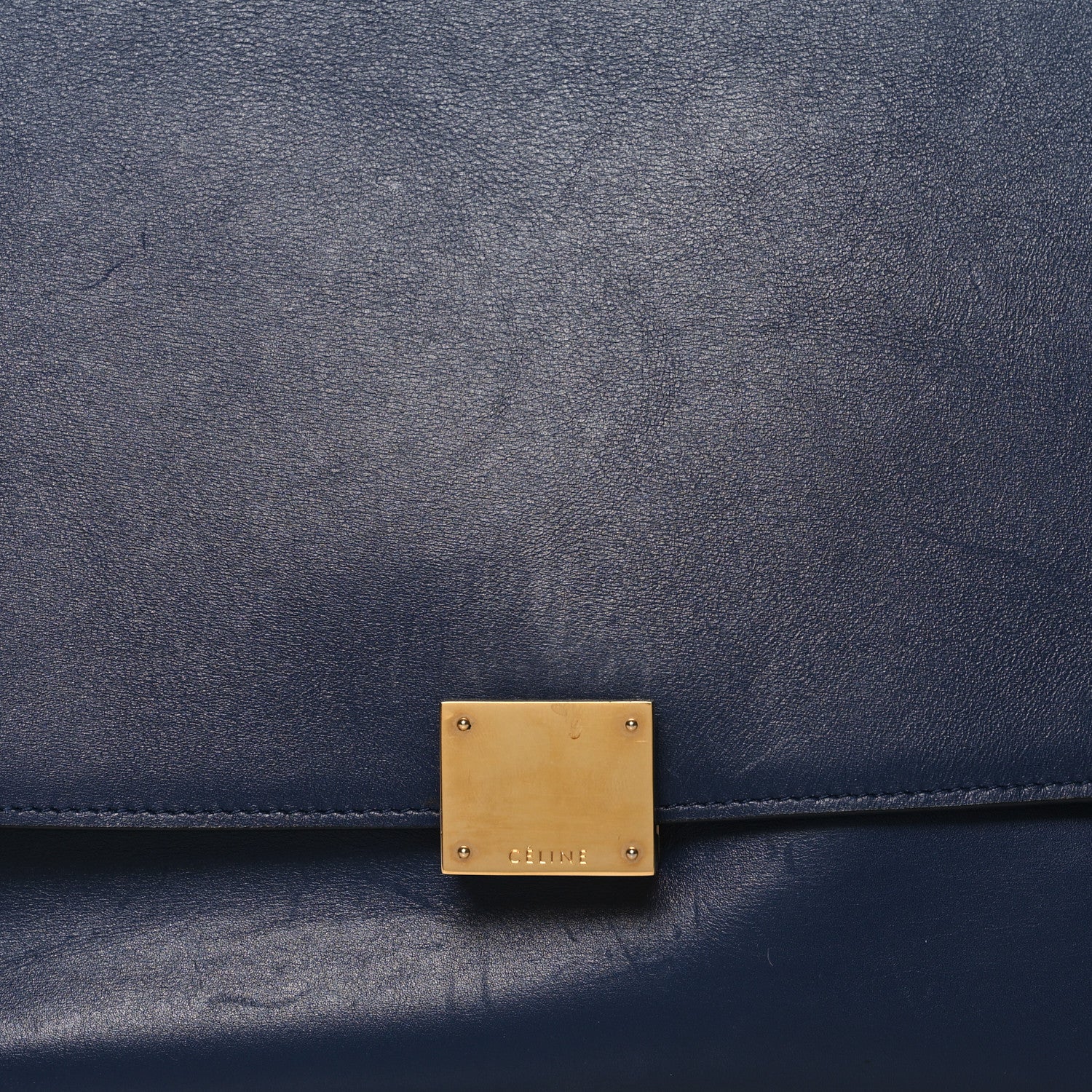 Celine Smooth Calfskin Medium Trapeze Indigo 7 of 12