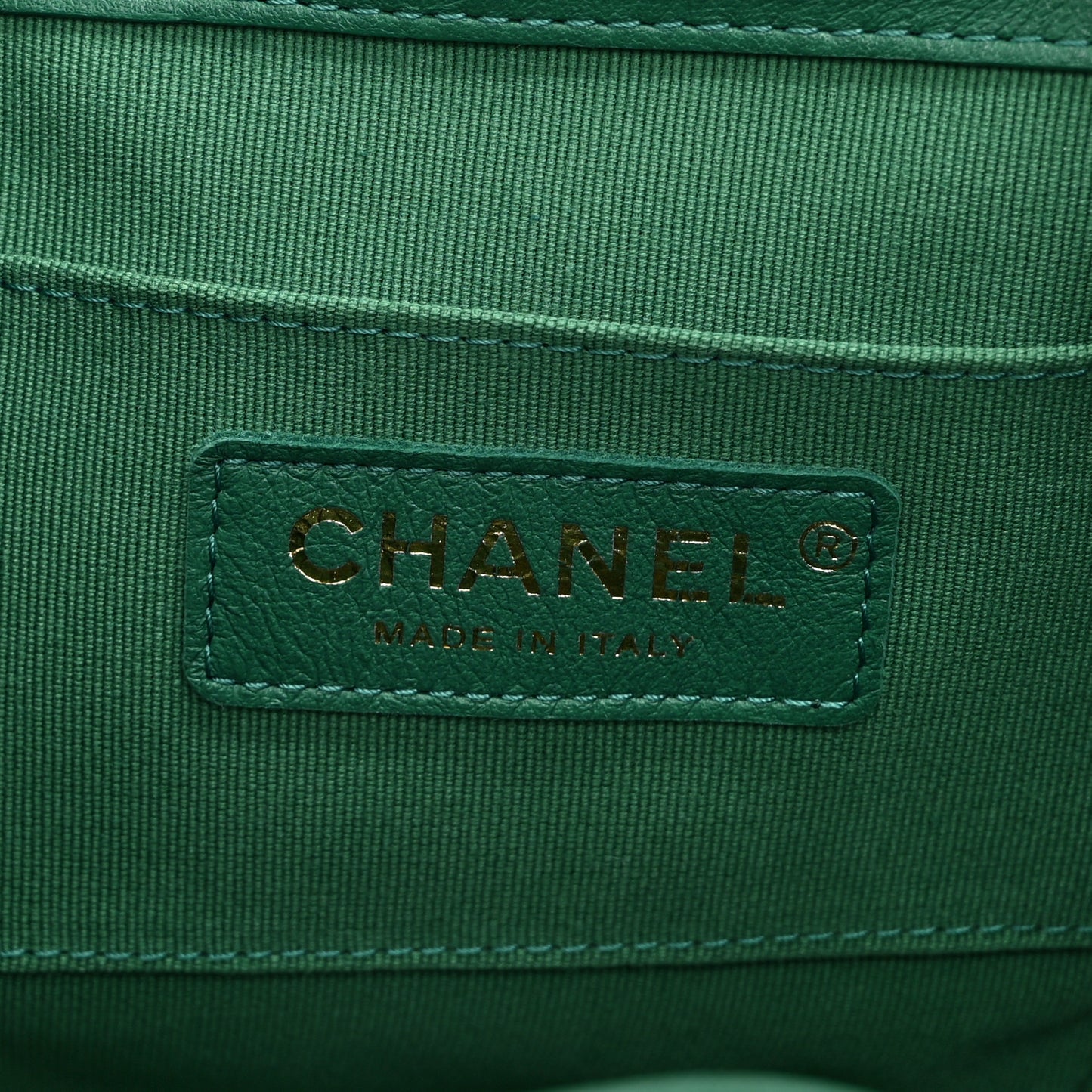 Lambskin Quilted Small Duma Drawstring Backpack Green