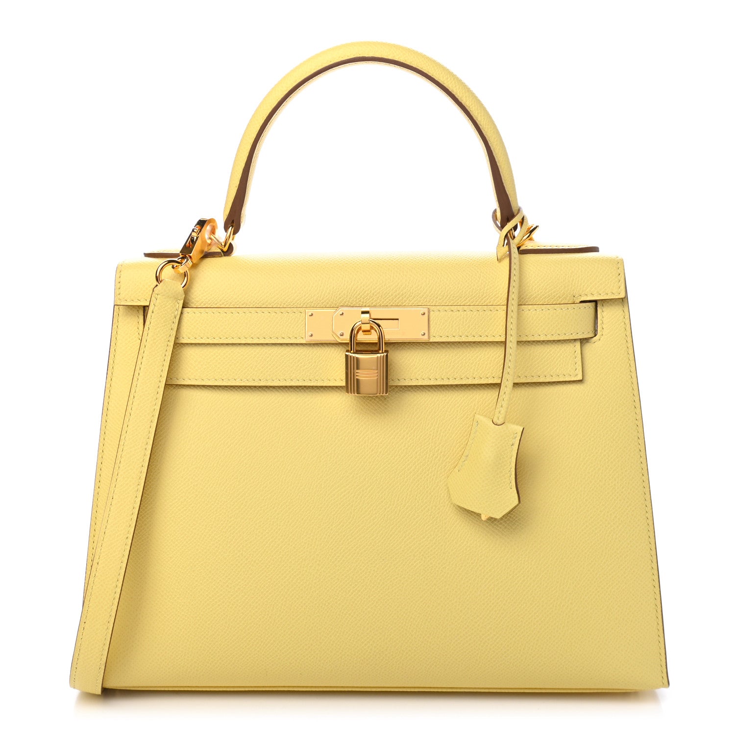 Hermes Epsom Kelly Sellier 28 Jaune Poussin 2 of 11