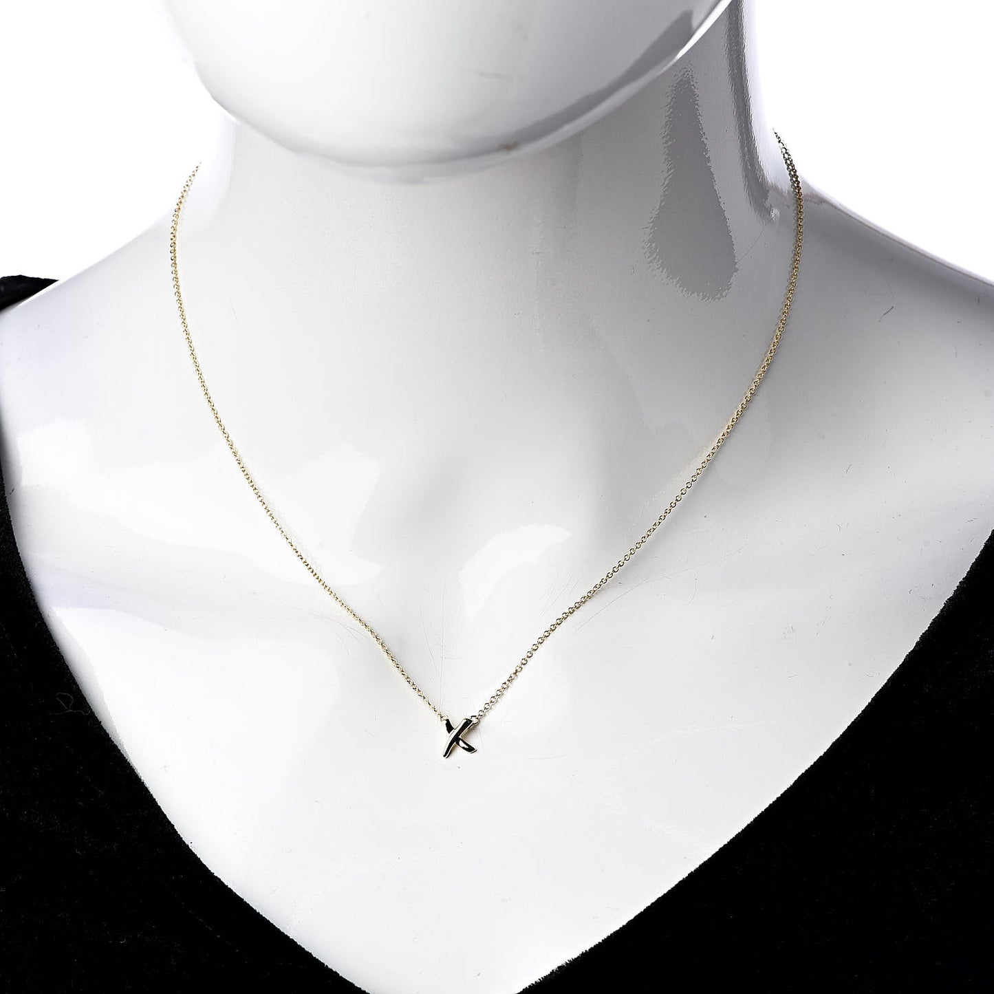 18K Yellow Gold Mini Paloma Picasso Graffiti X Pendant Necklace