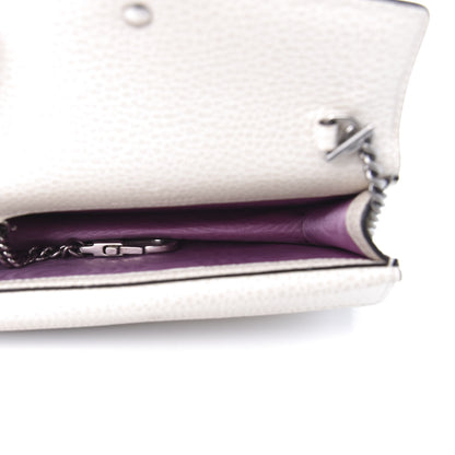 Gucci Dollar Calfskin Crystal Super Mini Dionysus Shoulder Bag Mystic White Black Diamond 5 of 14