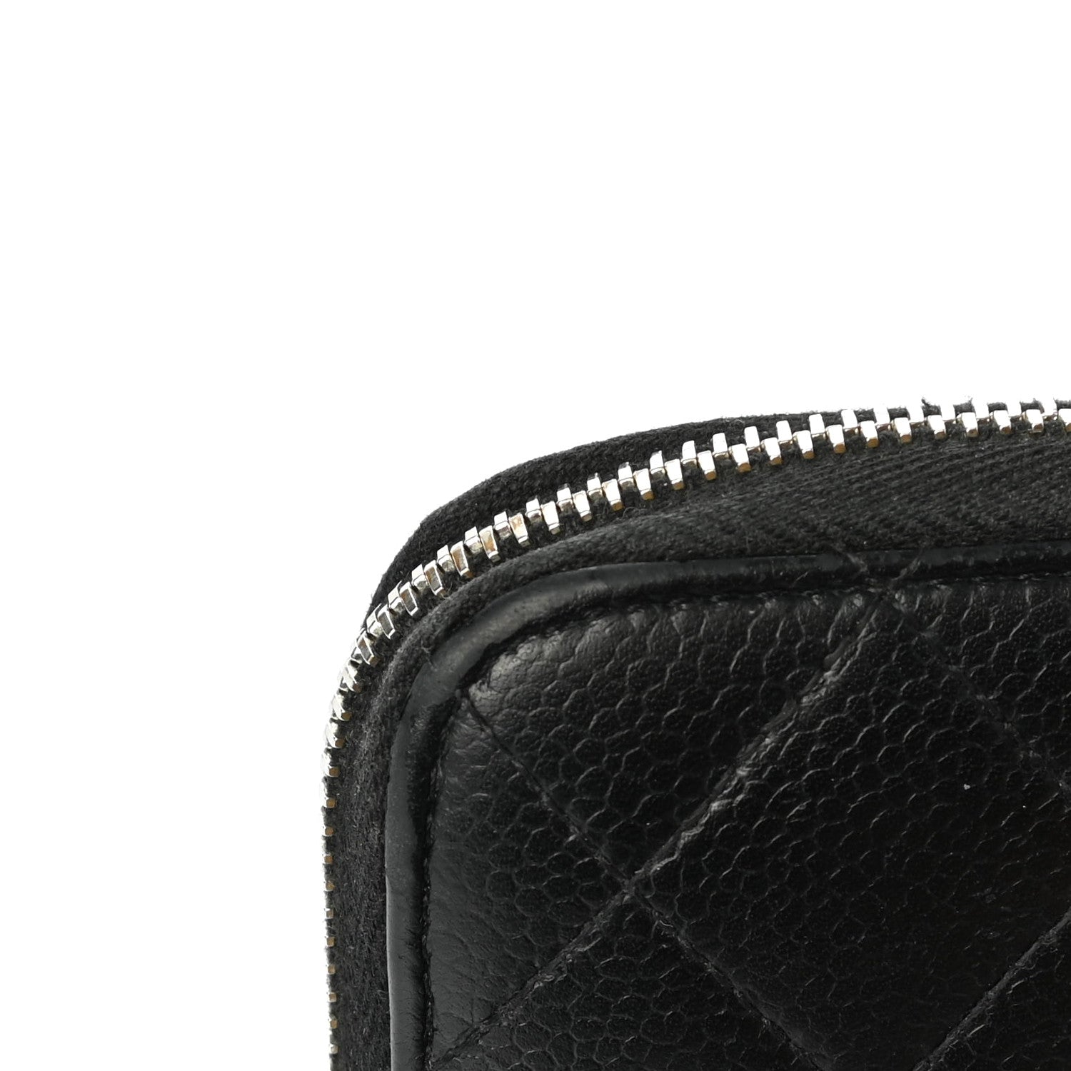 Chanel Caviar Quilted Large Gusset Zip Around Wallet Black 12 of 14