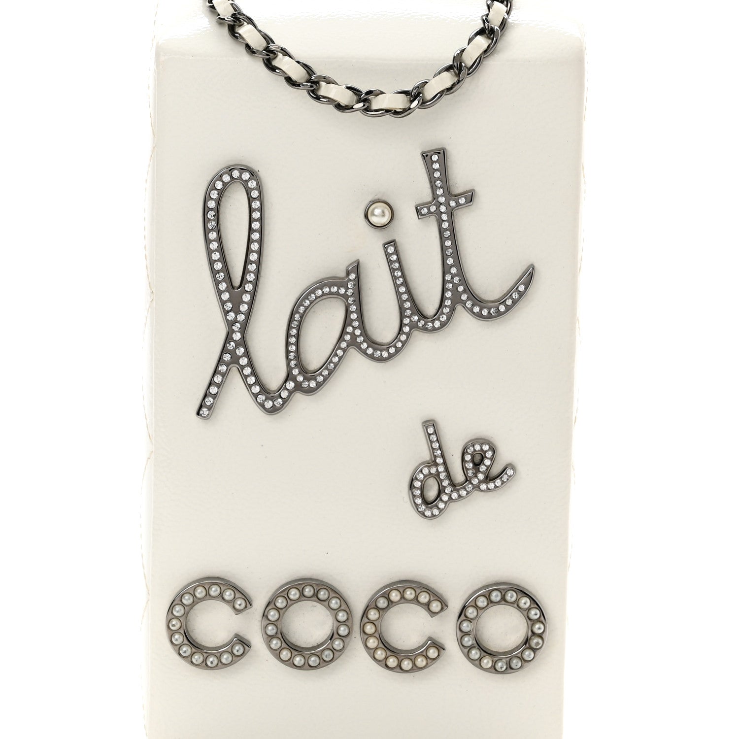 Chanel Goatskin Lait de Coco Milk Carton Bag White 8 of 10