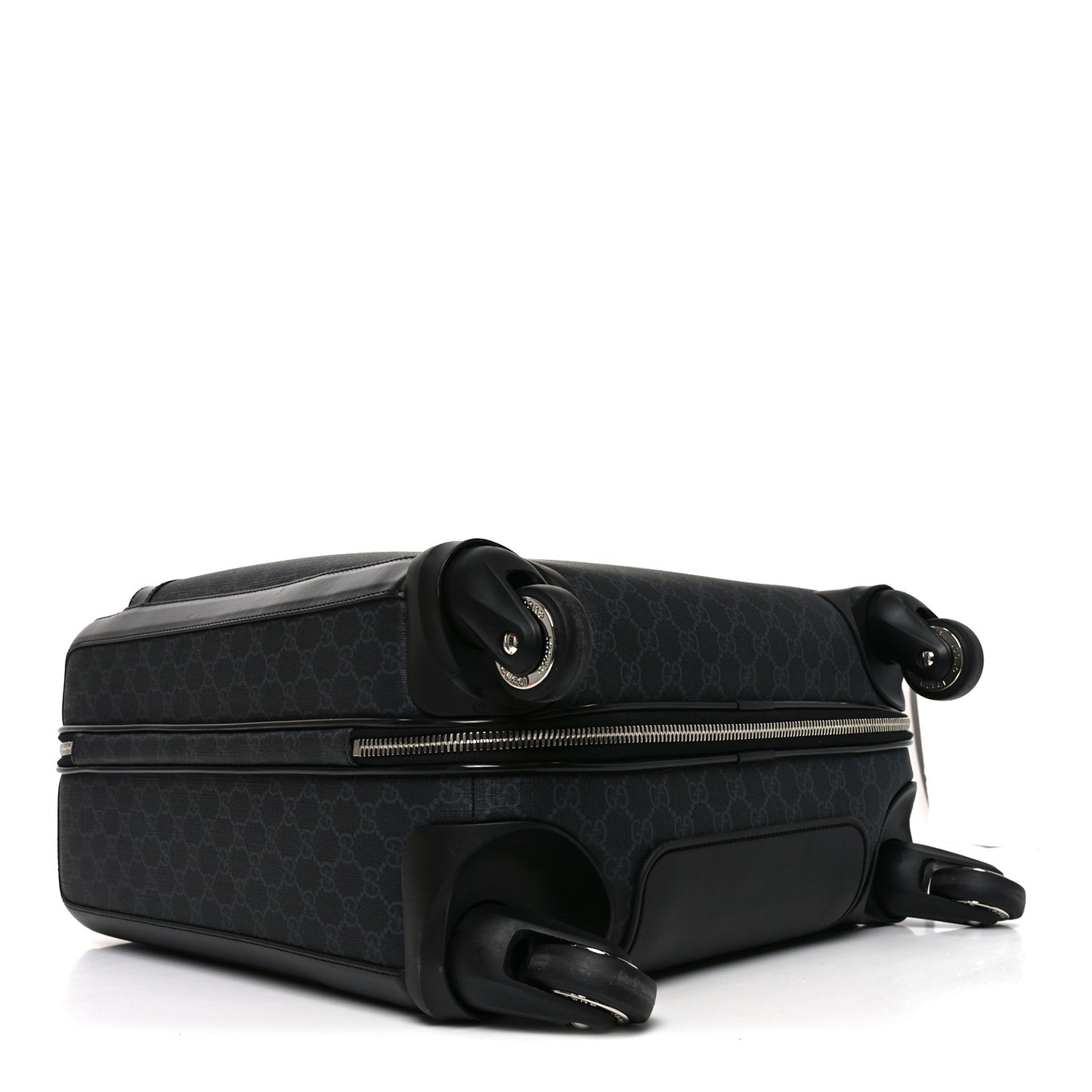 GG Supreme Monogram Calfskin Small Carry On Trolley Black