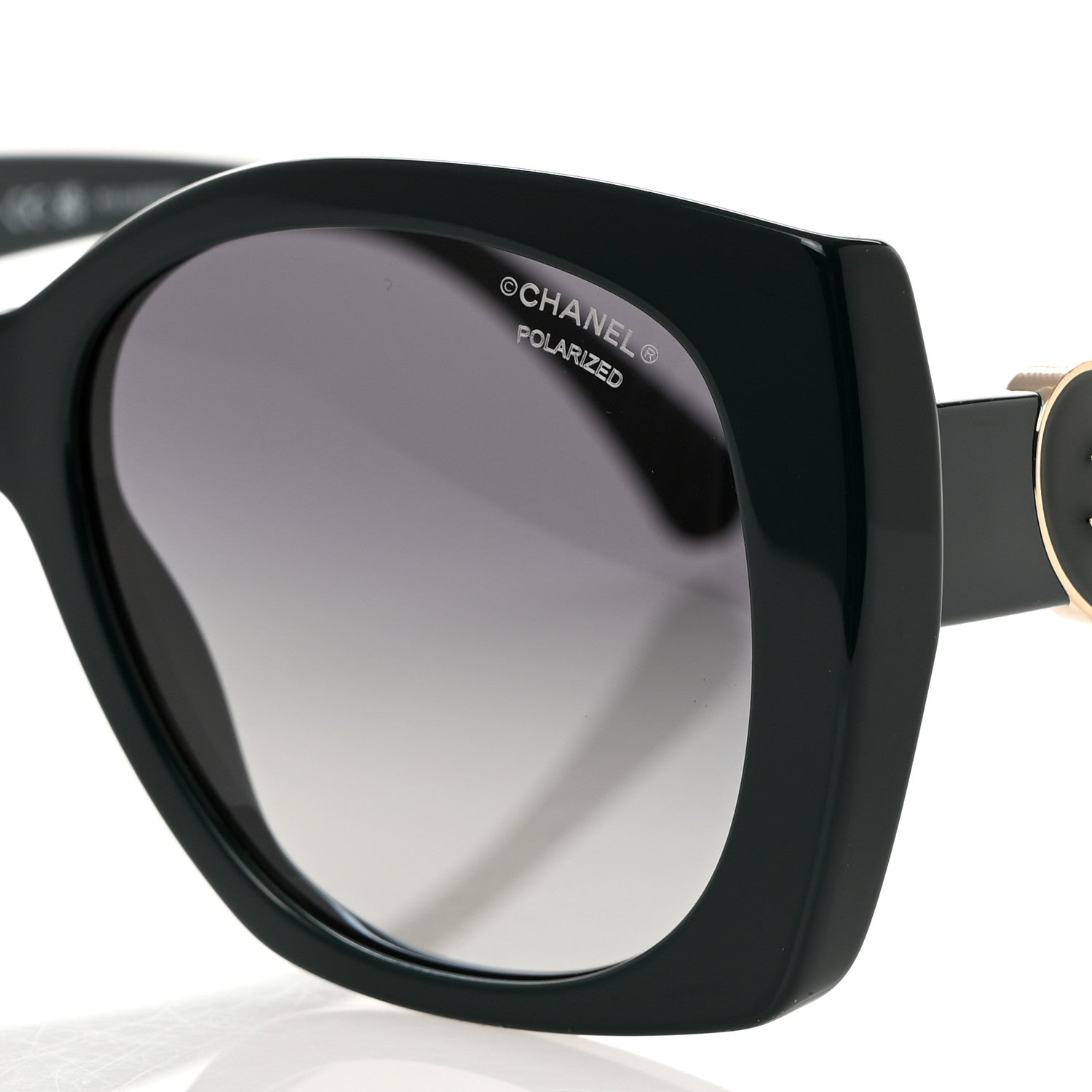 Chanel Acetate Square CC Heart Sunglasses 5519 Black 7 of 8