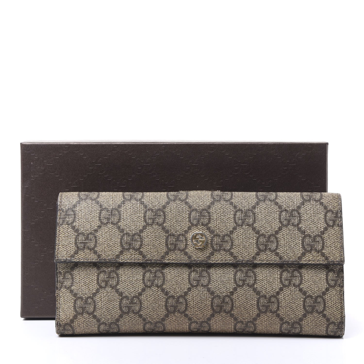 Gucci GG Supreme Monogram Interlocking Continental Flap Wallet 10 of 10