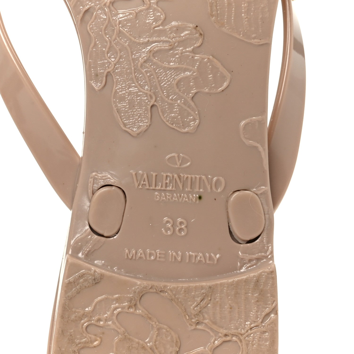 Valentino Garavani PVC Jelly Rockstud Bow Thong Sandals 38 Poudre 7 of 8