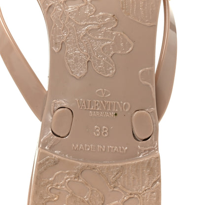 Valentino Garavani PVC Jelly Rockstud Bow Thong Sandals 38 Poudre 7 of 8