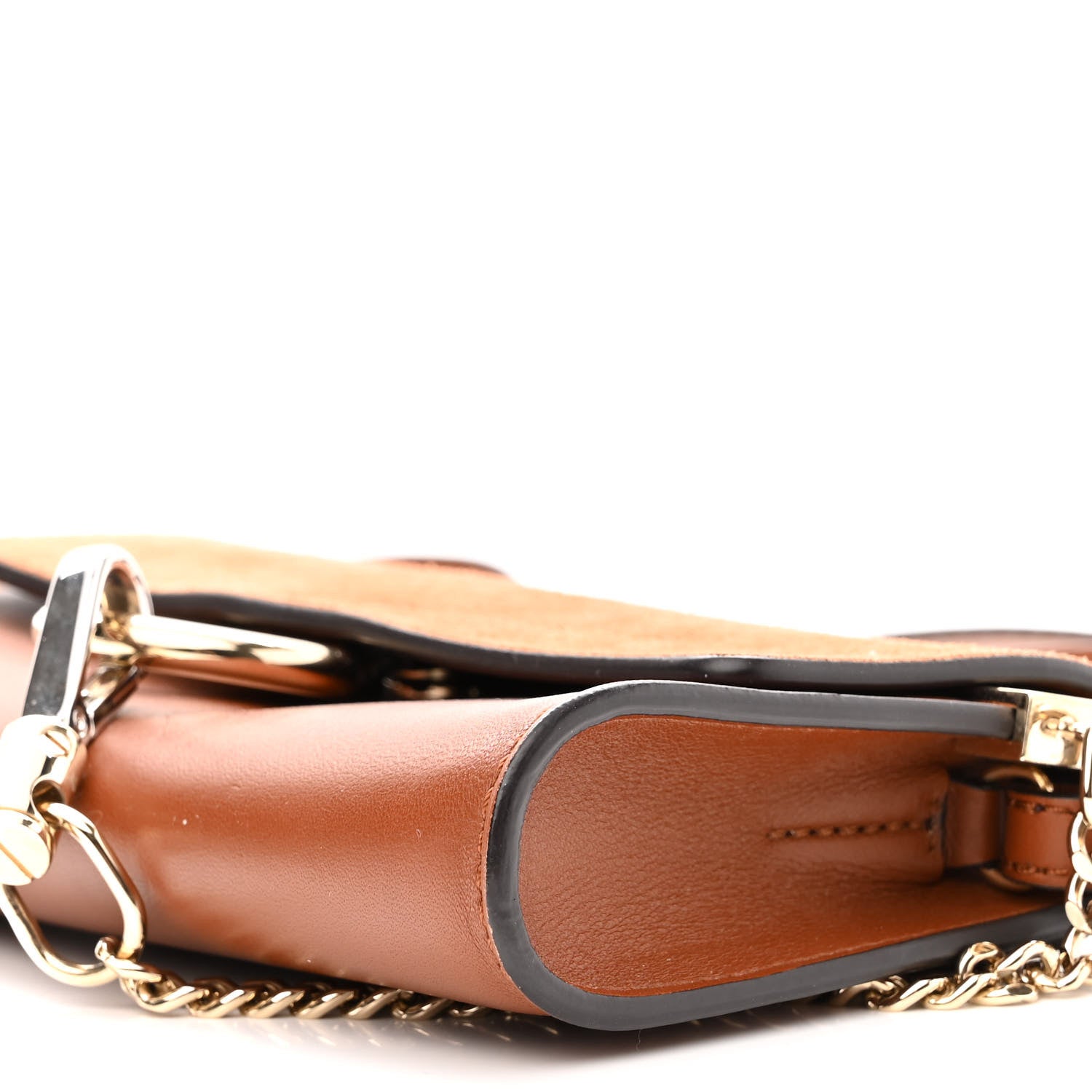 Chloe Suede Calfskin Mini Faye Shoulder Bag Tobacco 8 of 8