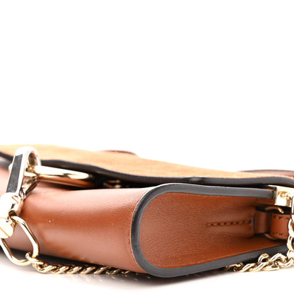 Chloe Suede Calfskin Mini Faye Shoulder Bag Tobacco 8 of 8