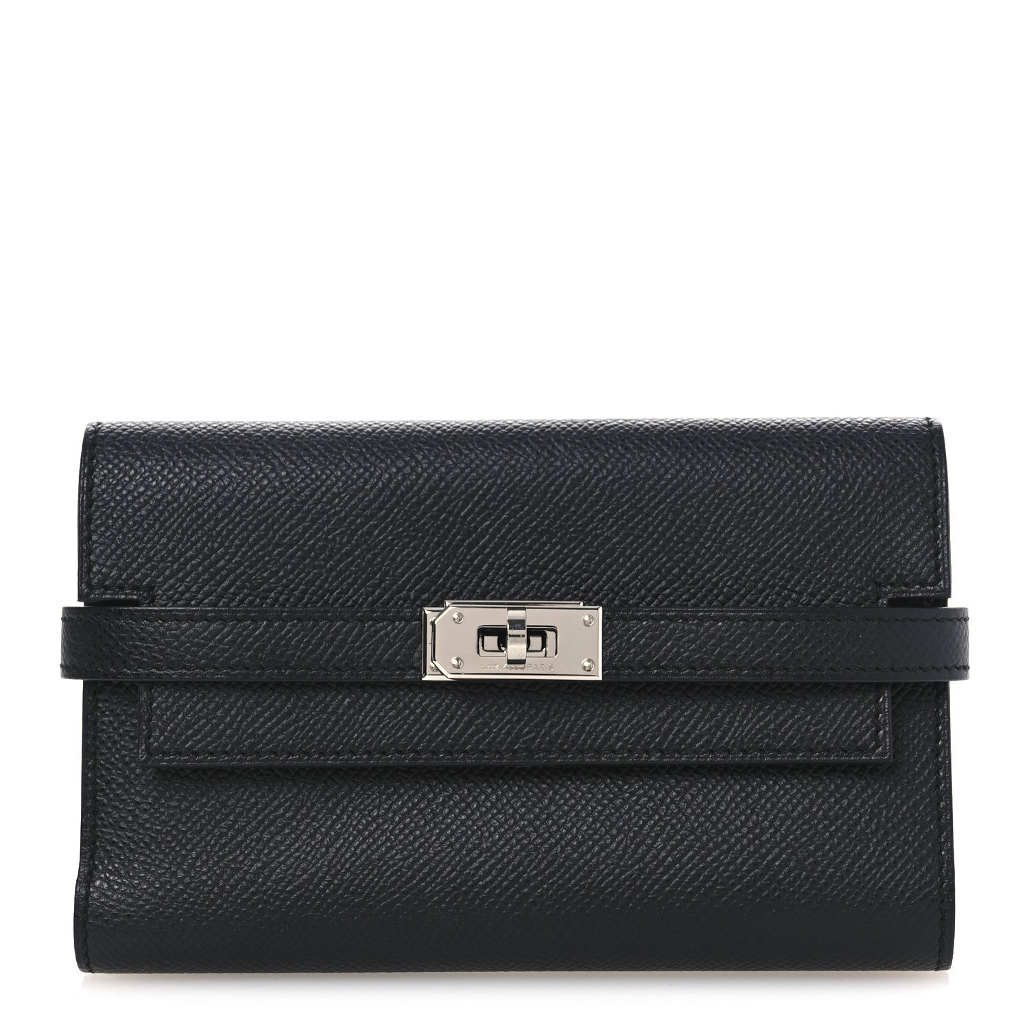 Hermes Epsom Medium Kelly Wallet Black 1 of 12