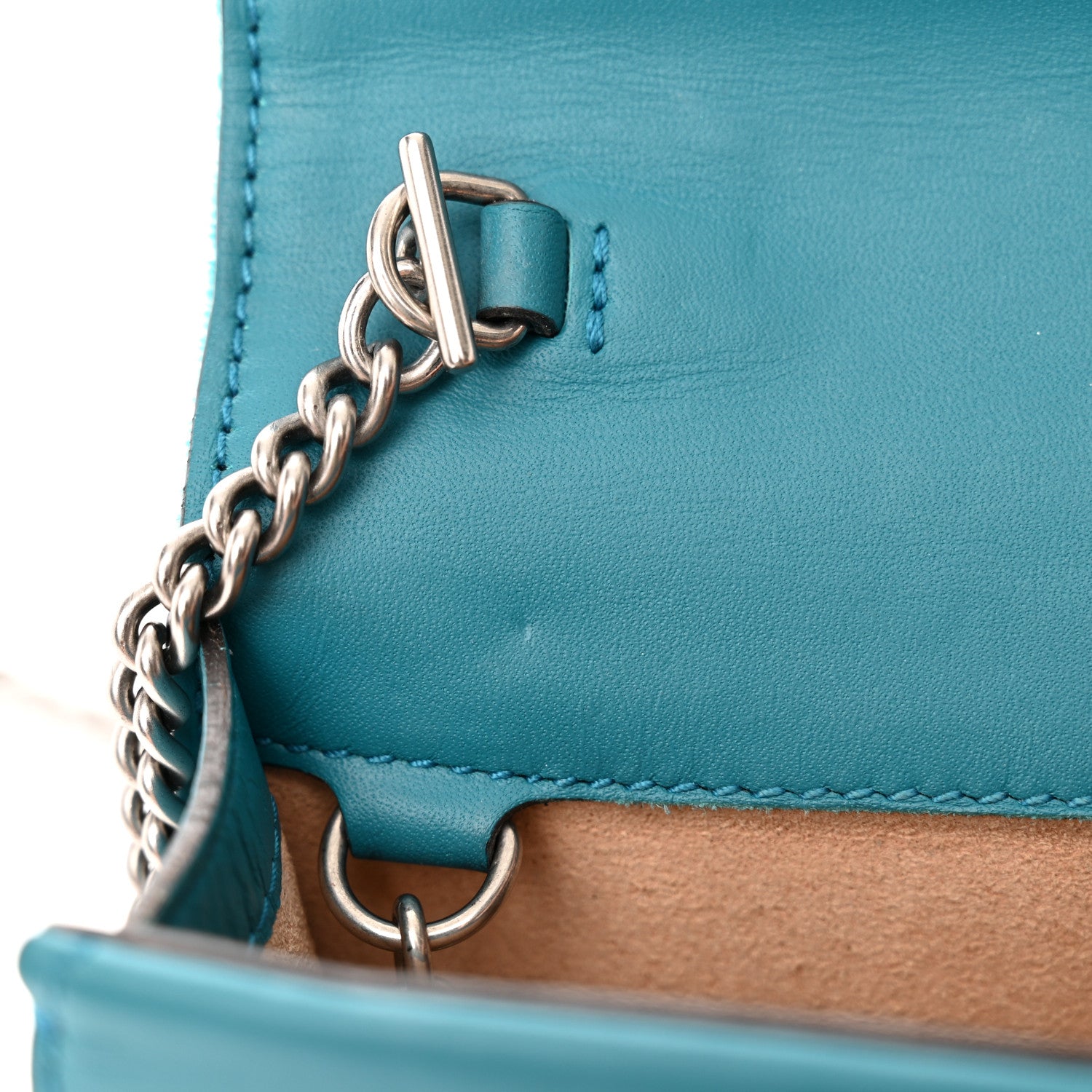 Gucci Velvet Super Mini Dionysus Shoulder Bag Pavone Cyan 10 of 13