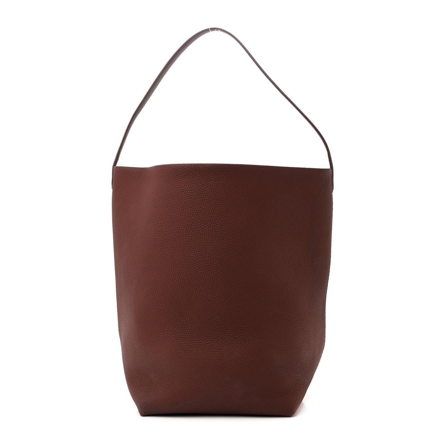 The Row Grained Calfskin Large N/S Park Tote Burnt Wood 1 of 12