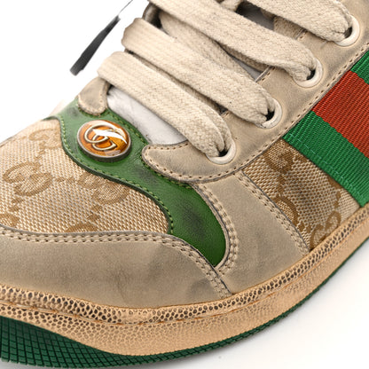 Gucci GG Monogram Nubuck Web Womens Screener Sneakers 39 New Sand Dusty Milk Vintage Green 38 New Sand Dusty Milk Vintage Green 20 of 39