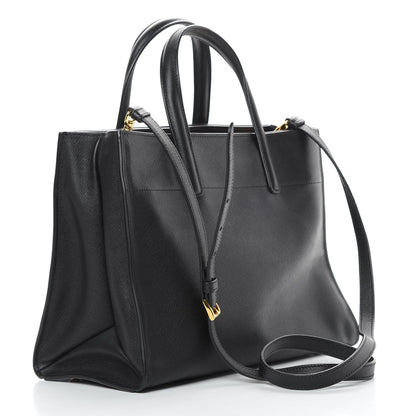 Prada Saffiano Soft Tote Black 3 of 14