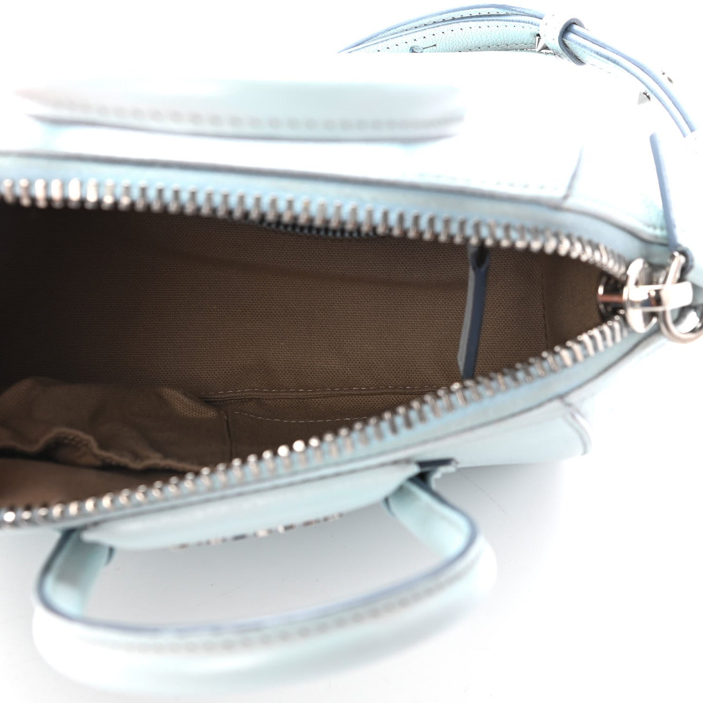 Sugar Goatskin Mini Antigona Ice Blue