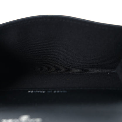 Chanel Lambskin Quilted Flap Card Holder Wallet So Black 5 of 9