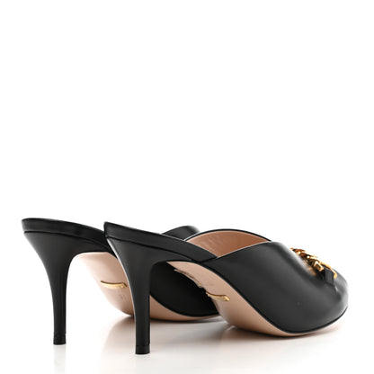 Gucci Malaga Kid Chain Sylvie Mules 37 Black 4 of 10