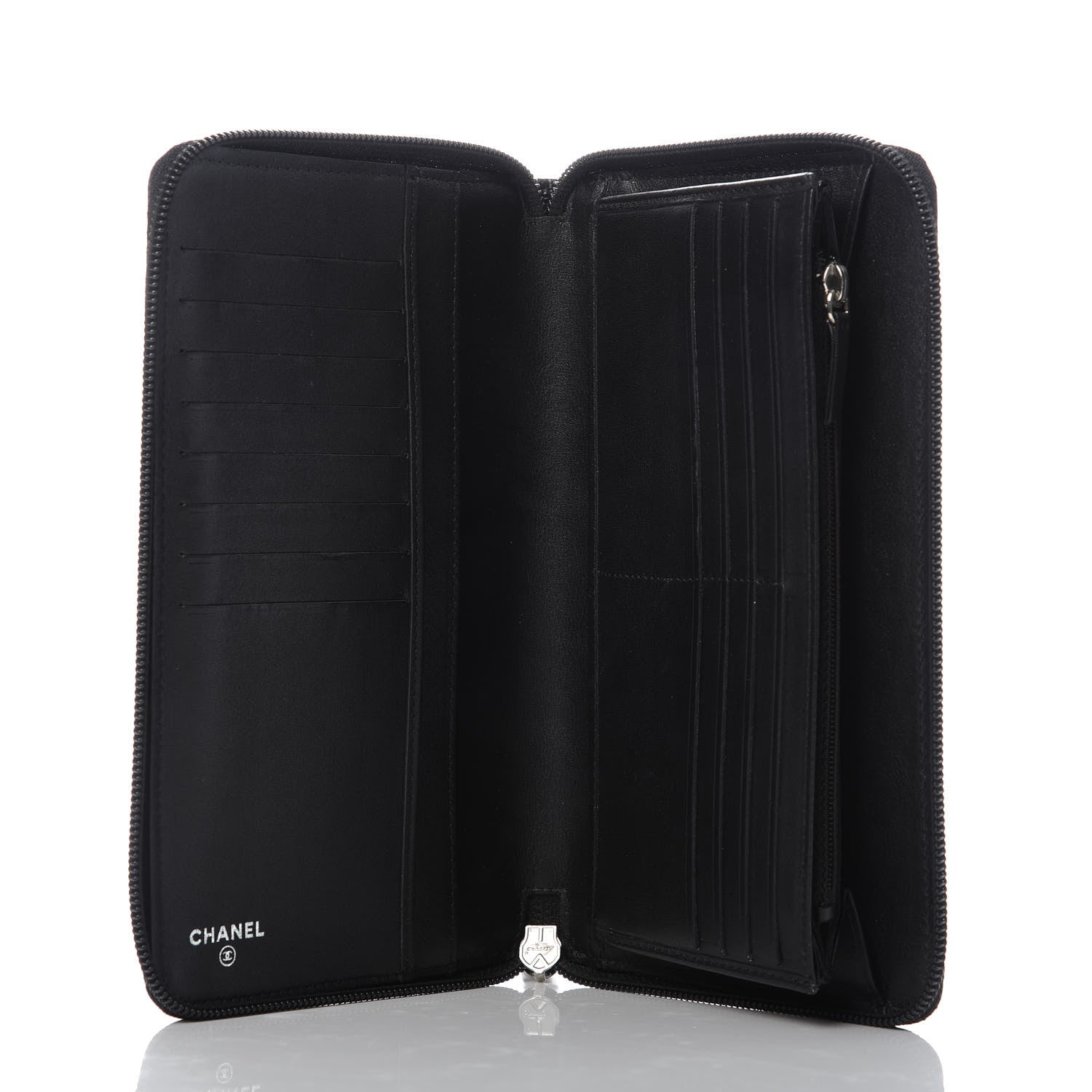 Chanel Caviar Large Timeless CC Zip Around Organizer Wallet Black 5 of 11