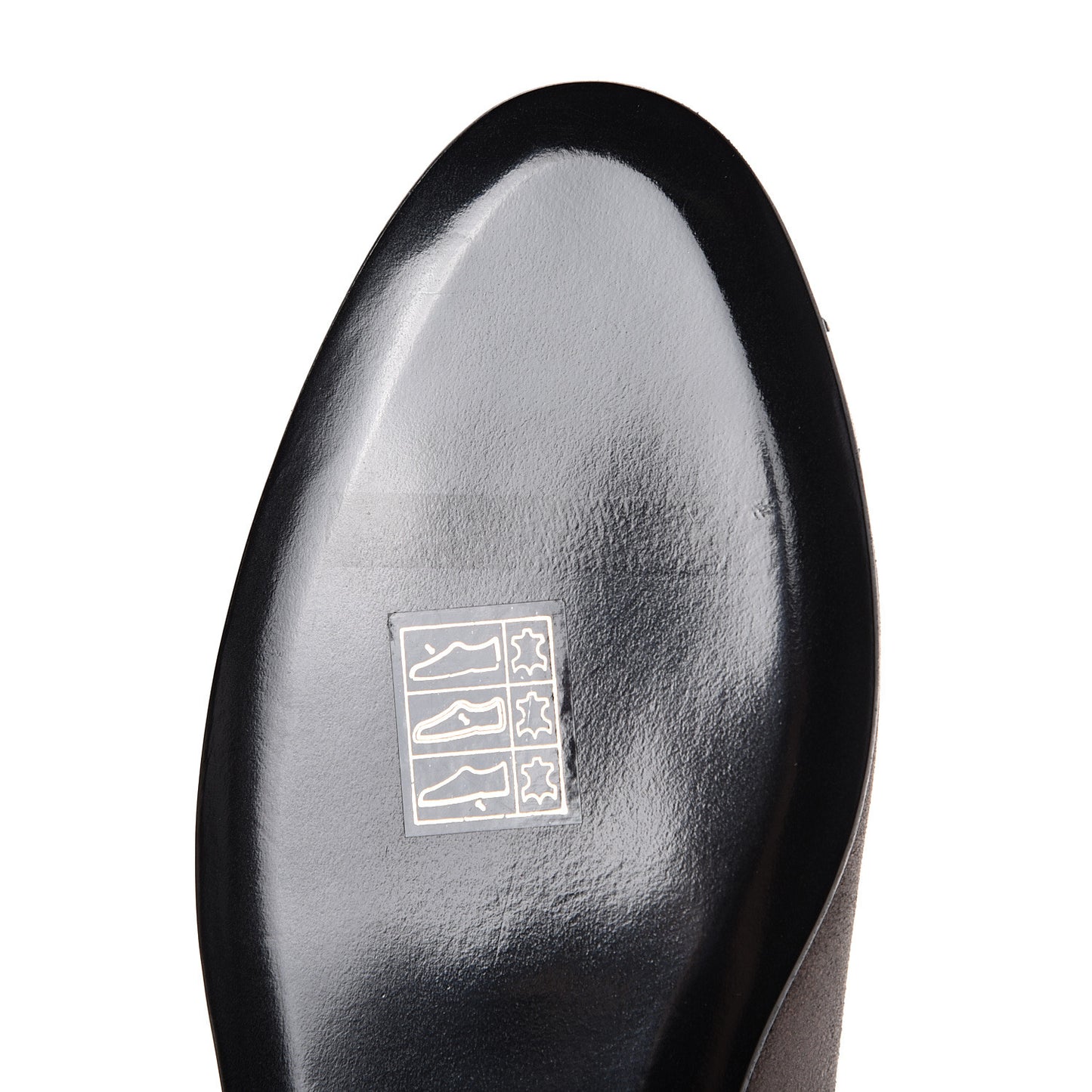 Metallic Lambskin Cap Toe CC Ballerina Flats 37 Brown Black