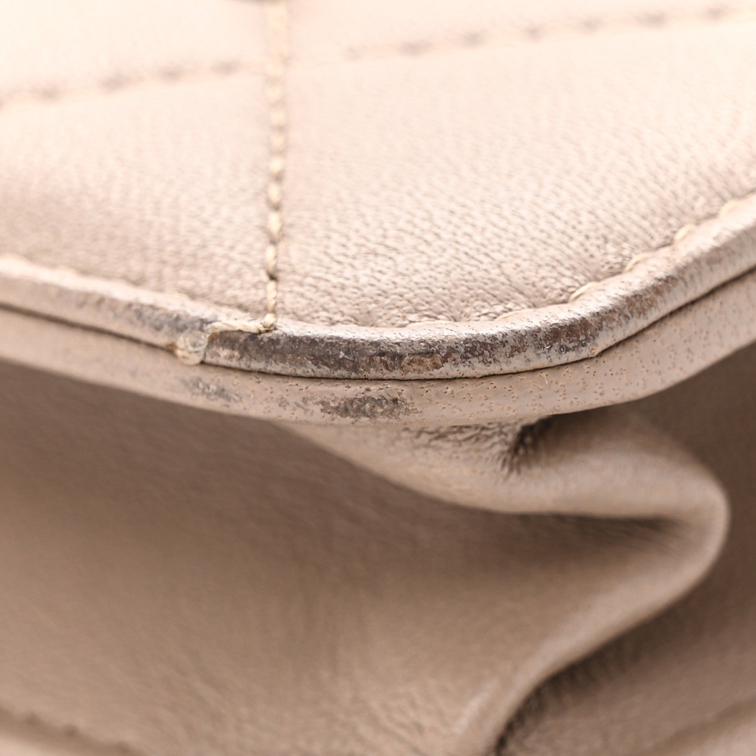 Chanel Lambskin Quilted Wallet On Chain WOC Taupe 13 of 28