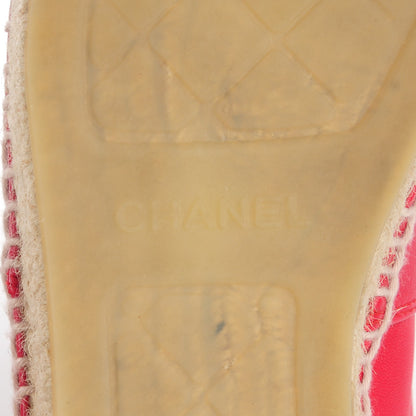 Chanel Lambskin CC Espadrilles 41 Red 8 of 10