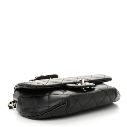 Chanel Calfskin Quilted CC Uniform Flap Belt Bag Black 4 of 14