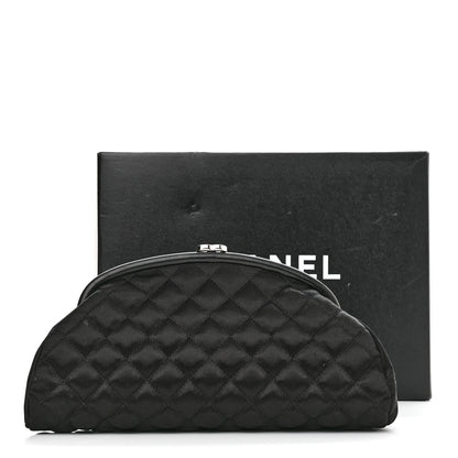 Chanel Satin Quilted Timeless Clutch Black 12 of 13