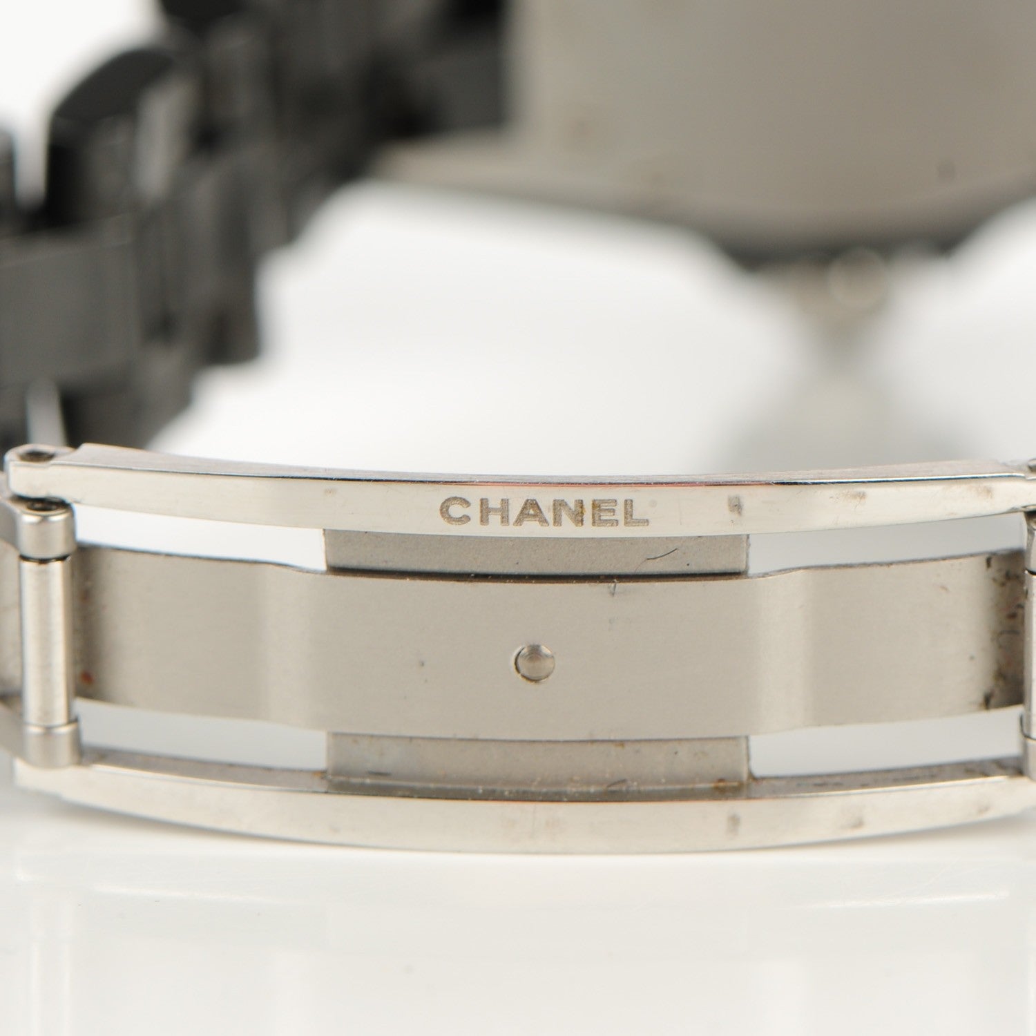 Chanel Stainless Steel Ceramic Diamond 33mm J12 Quartz Watch Black 5 of 7