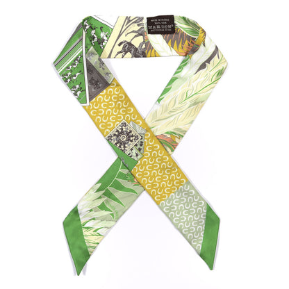 Hermes Silk Cheval Phoenix Twilly Vert Vif Ivory Arnica 1 of 3