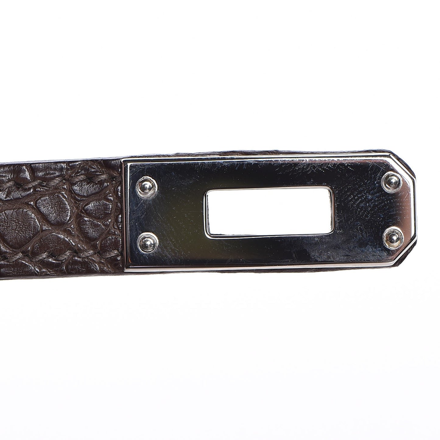 Matte Alligator Kelly Pochette Ebene