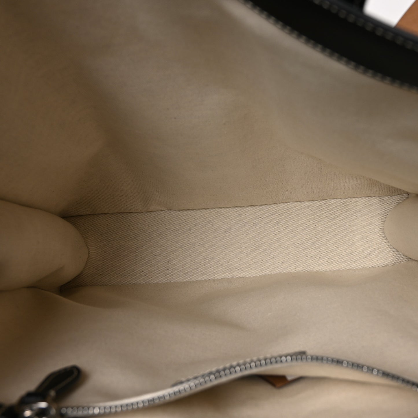 Smooth Calfskin Canvas Horseferry Print Medium Kane Tote Black