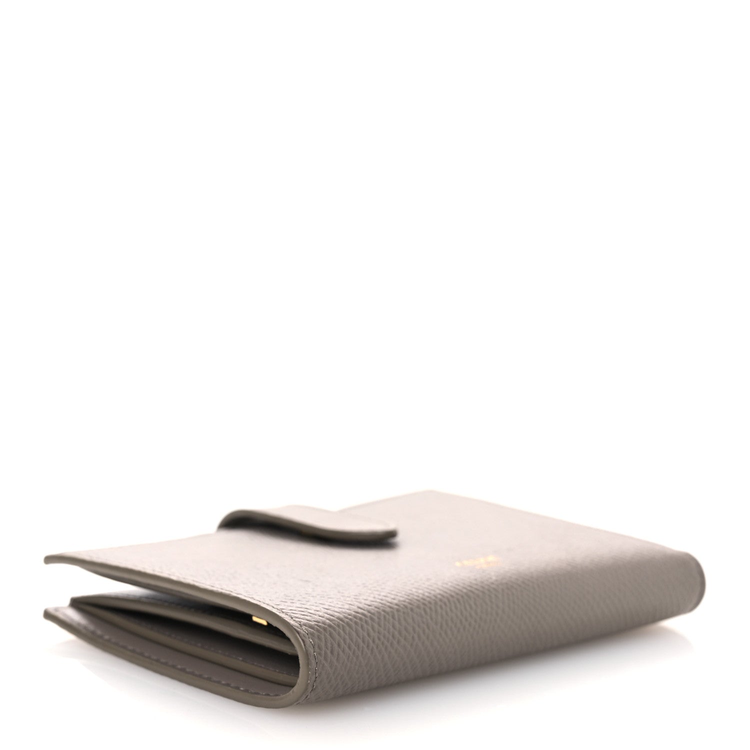 ほぼ未使用CELINE Medium Strap Wallet Pebble Celine Grained Calfskin Medium Multifunction Strap Wallet Pebble
