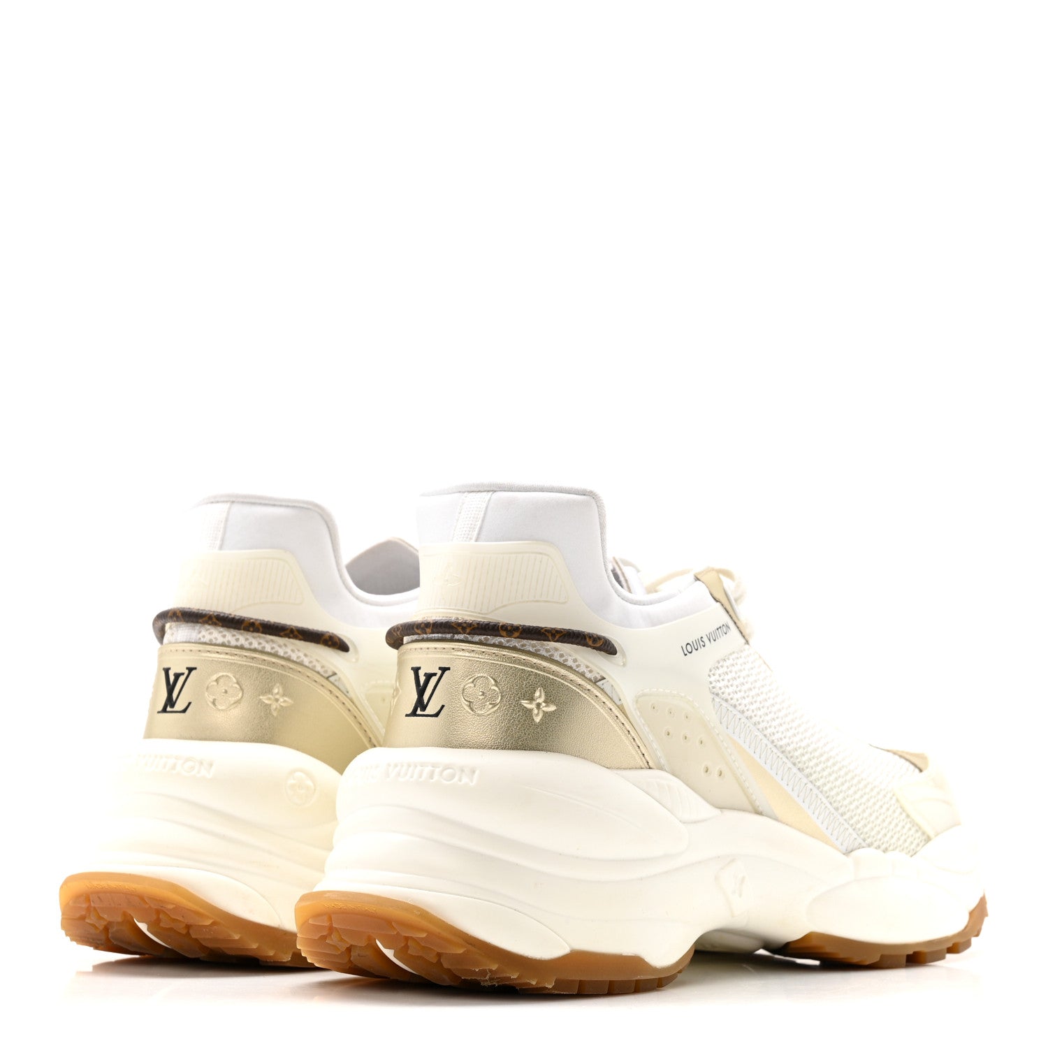 Louis Vuitton Monogram Calfskin Run 55 Sneakers 40 White 1811563