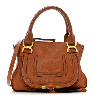 Chloe Calfskin Small Marcie Satchel Tan 1 of 10