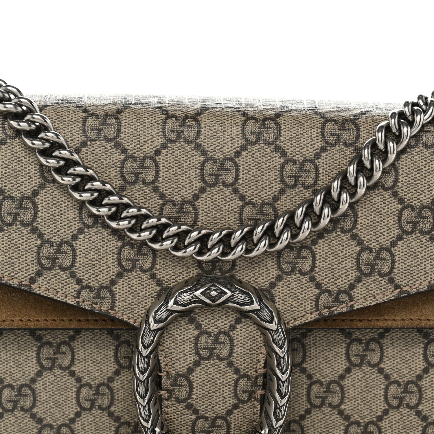 Gucci GG Supreme Monogram Small Dionysus Shoulder Bag Taupe 9 of 12