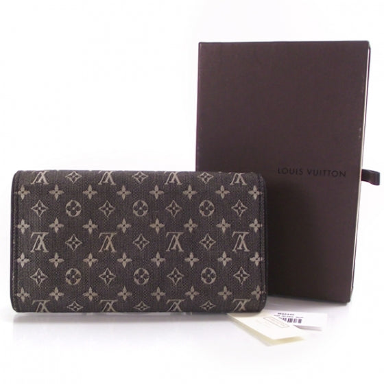 Louis Vuitton Monogram Mini Porte Tresor Intl Wallet Black 2 of 9